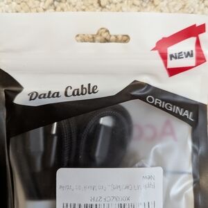 Black Braided Data Cable